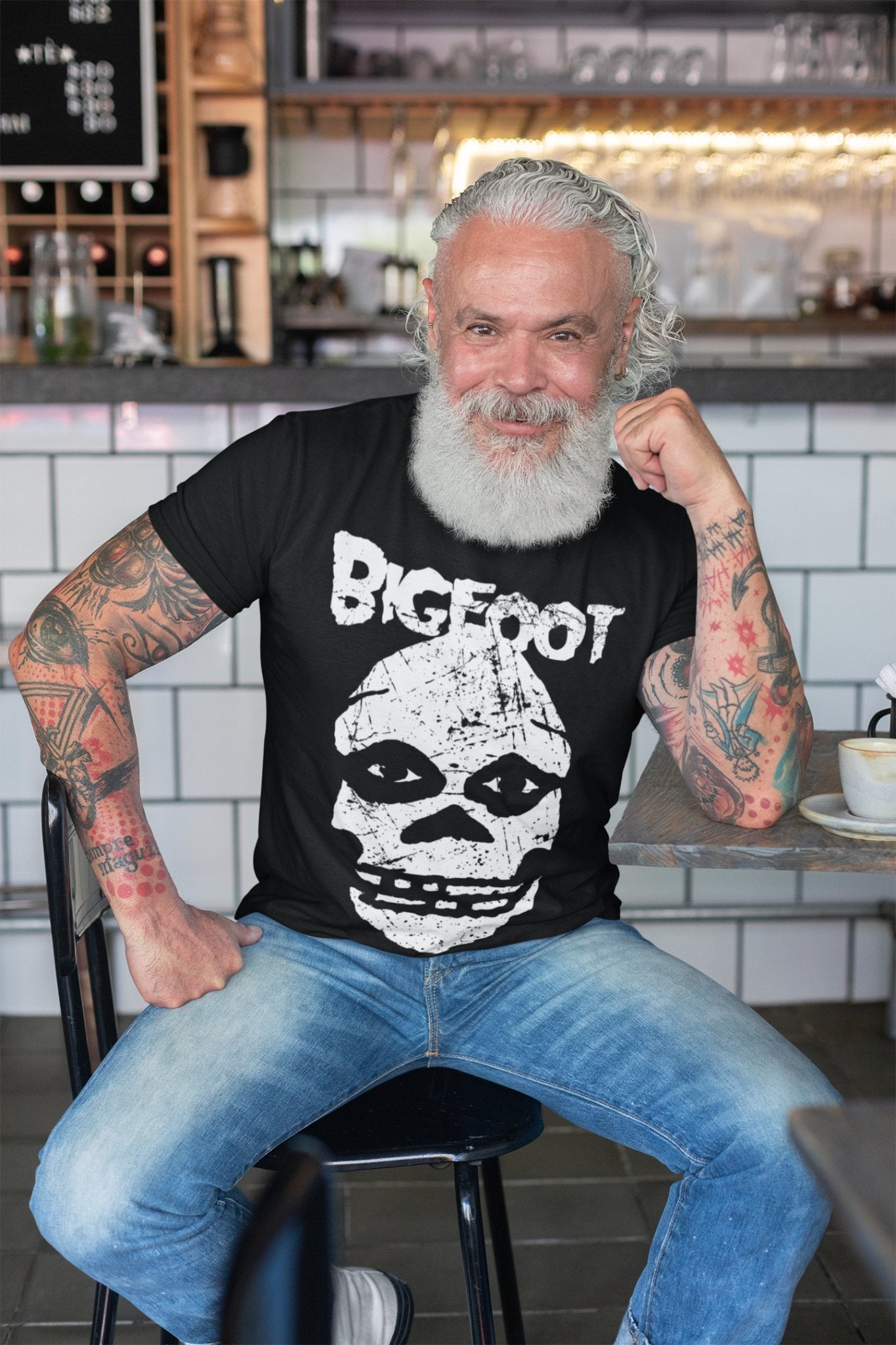 T-Shirt - Bigfoot Misfits Style Punk Cryptid Tee | Bella + Canvas Unisex T-shirt from Crypto Zoo Tees