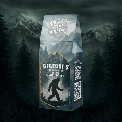 Food & Beverages - Bigfoot's Backcountry Blend | Light Roast Coffee | Whole Bean or Ground | From Crypto Zoo Coffee from Crypto Zoo Tees