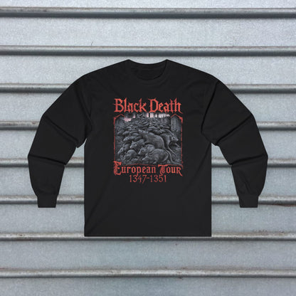 T-Shirt - Black Death Tour Shirt | Funny, Metal | Unisex Shirt, Ladies Tee, Tank Top, Long Sleeve, Sweatshirt, Hoodie from Crypto Zoo Tees