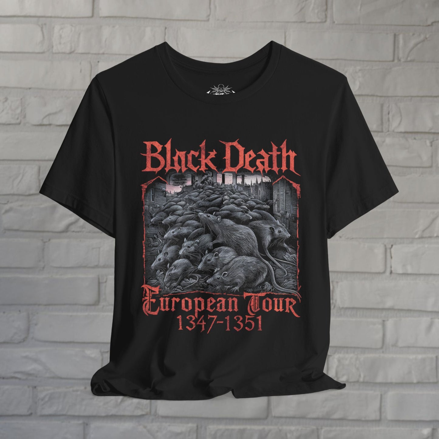 T-Shirt - Black Death Tour Shirt | Funny, Metal | Unisex Shirt, Ladies Tee, Tank Top, Long Sleeve, Sweatshirt, Hoodie from Crypto Zoo Tees