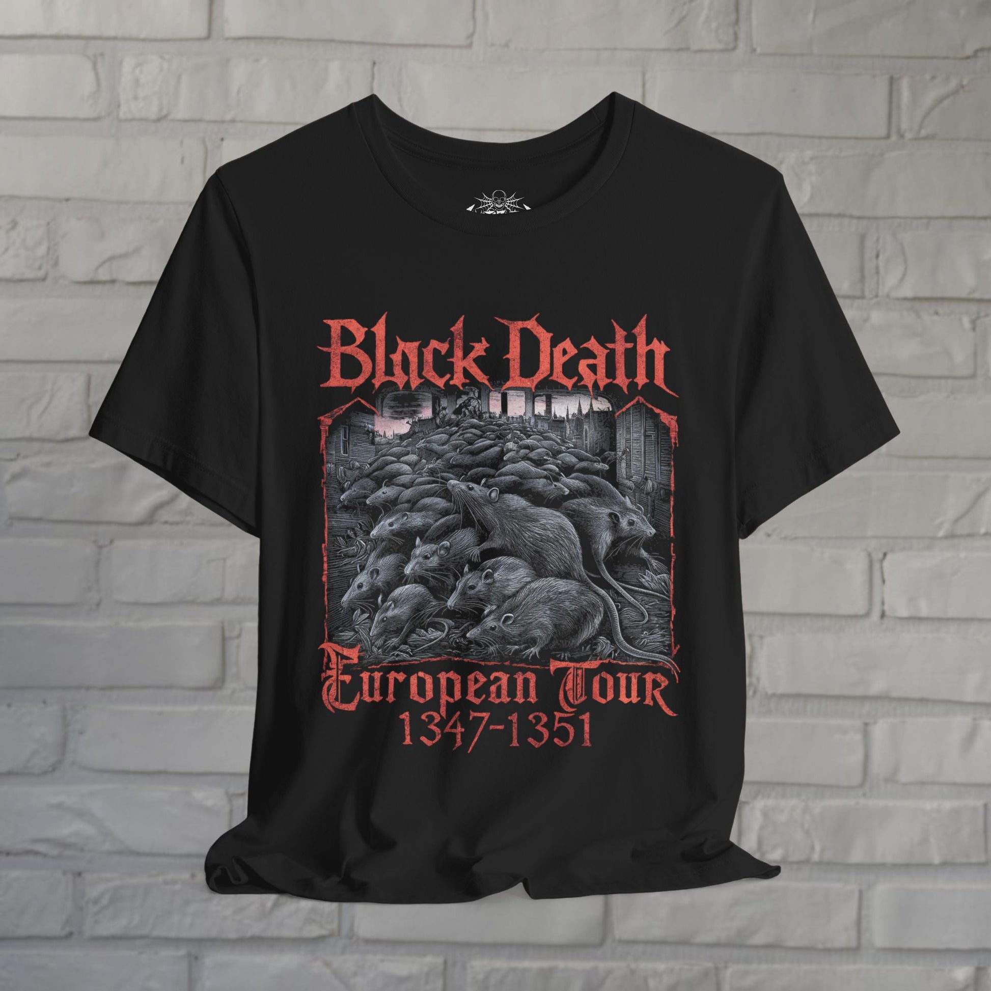 T-Shirt - Black Death Tour Shirt | Funny, Metal | Unisex Shirt, Ladies Tee, Tank Top, Long Sleeve, Sweatshirt, Hoodie from Crypto Zoo Tees