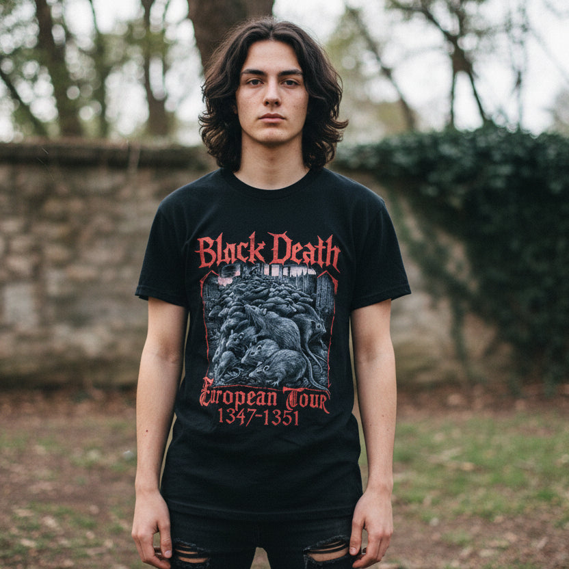 Black Death Tour Shirt | Unisex Heavy Cotton - Gildan 5000 | Funny, Metal