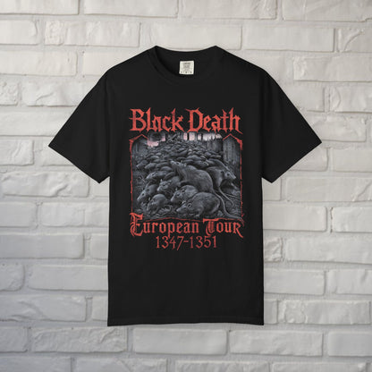 T-Shirt - Black Death Tour Shirt | Funny, Metal | Unisex Shirt, Ladies Tee, Tank Top, Long Sleeve, Sweatshirt, Hoodie from Crypto Zoo Tees