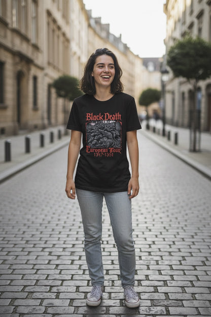 T-Shirt - Black Death Tour Shirt | Unisex Heavy Cotton - Gildan 5000 | Funny, Metal from Crypto Zoo Tees