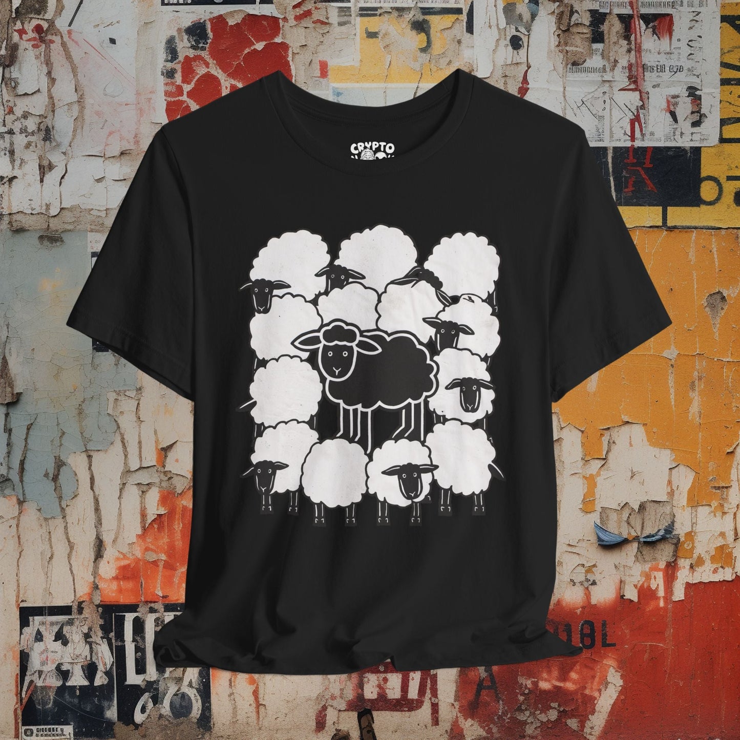 T-Shirt - Black Sheep Tee | Unisex T-shirt | Punk, Goth | Edgy, Alternative from Crypto Zoo Tees