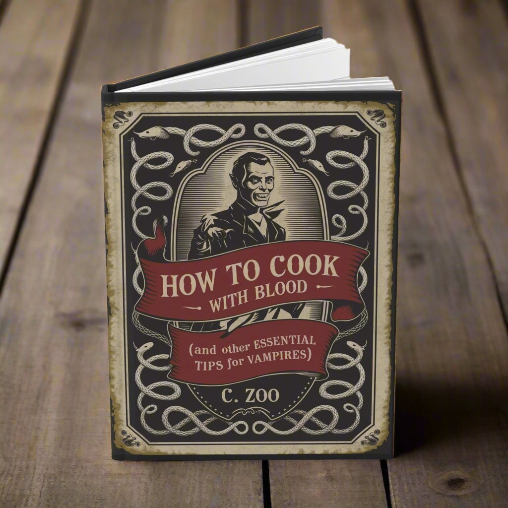 Paper products - Blank Lined Journal - How to Cook with Blood and Other Vampire Skills from Crypto Zoo Tees