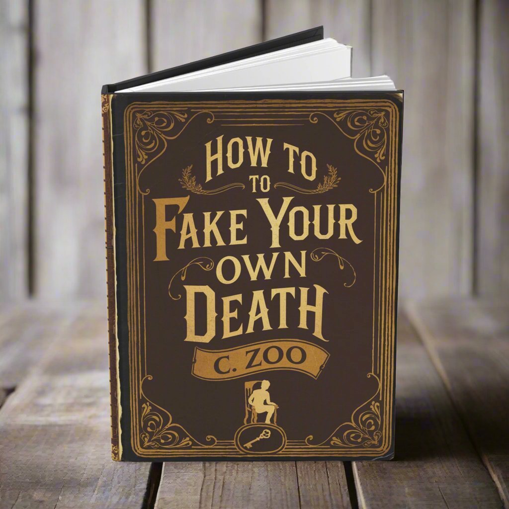 Paper products - Blank Lined Journal - How To Fake Your Own Death - Funny Matte Hardcover Notebook from Crypto Zoo Tees