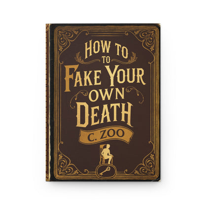 Paper products - Blank Lined Journal - How To Fake Your Own Death - Funny Matte Hardcover Notebook from Crypto Zoo Tees