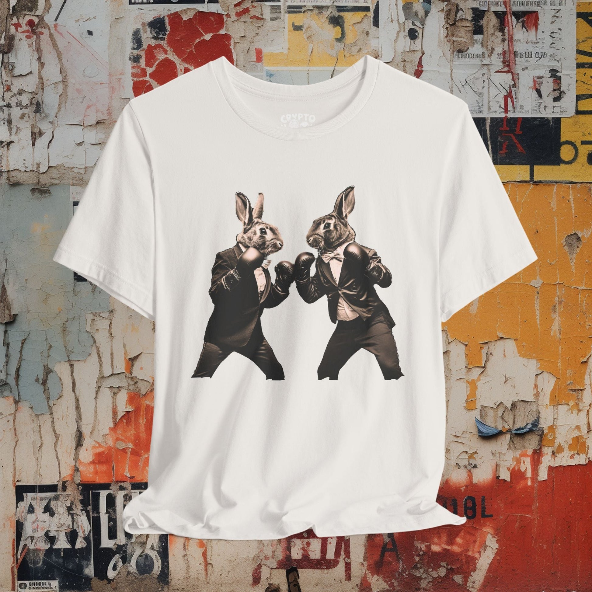 T-Shirt - Boxing Bunnies Tee | Unisex T-shirt | Funny, Animals | Cute, Quirky from Crypto Zoo Tees