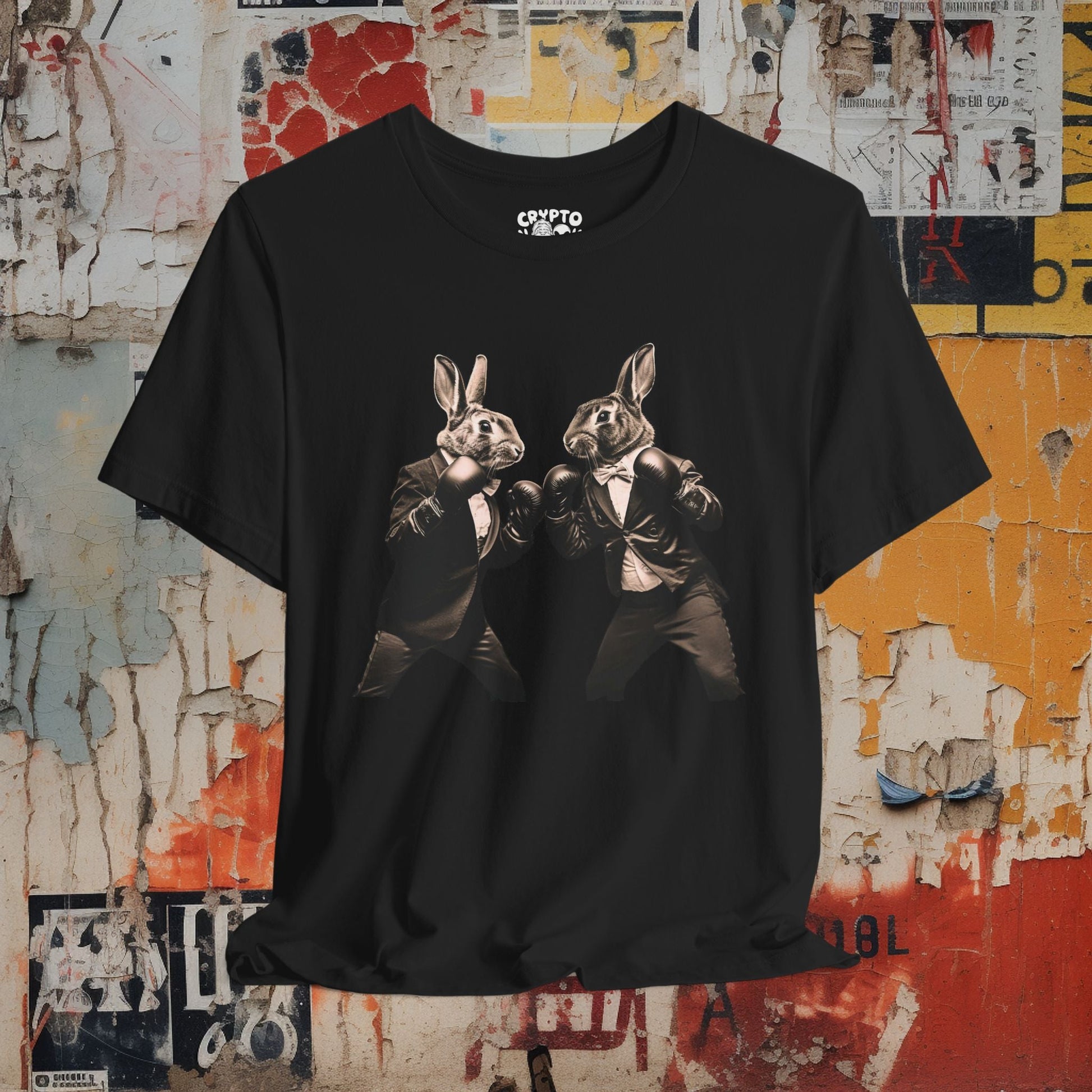 T-Shirt - Boxing Bunnies Tee | Unisex T-shirt | Funny, Animals | Cute, Quirky from Crypto Zoo Tees