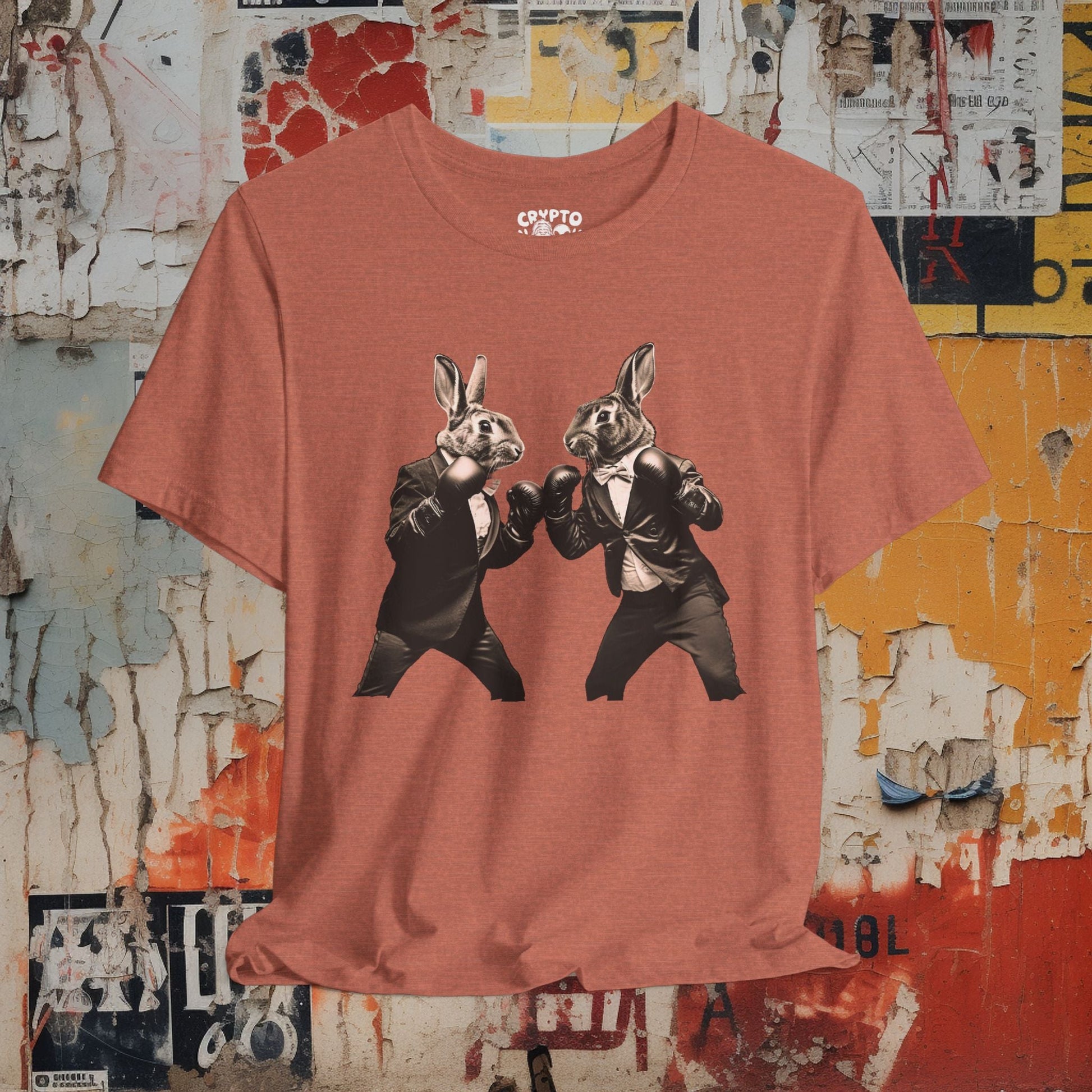 T-Shirt - Boxing Bunnies Tee | Unisex T-shirt | Funny, Animals | Cute, Quirky from Crypto Zoo Tees