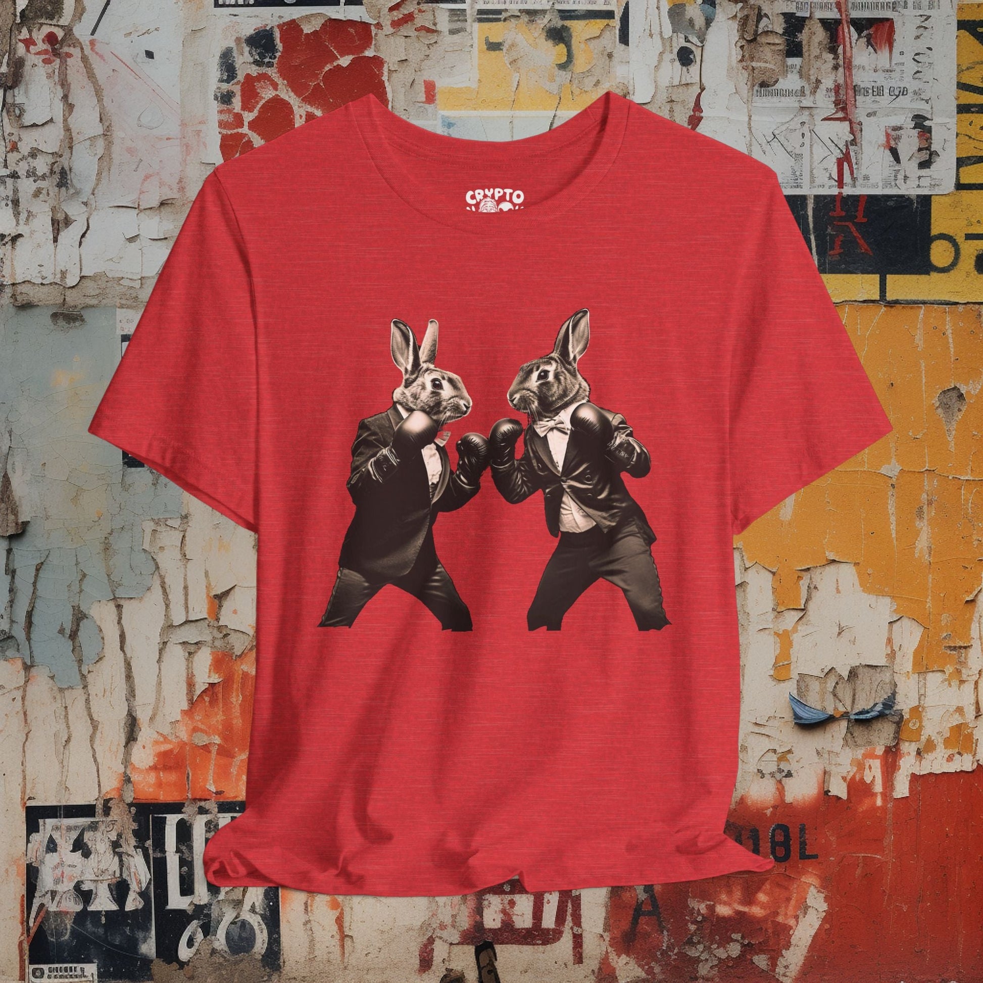 T-Shirt - Boxing Bunnies Tee | Unisex T-shirt | Funny, Animals | Cute, Quirky from Crypto Zoo Tees