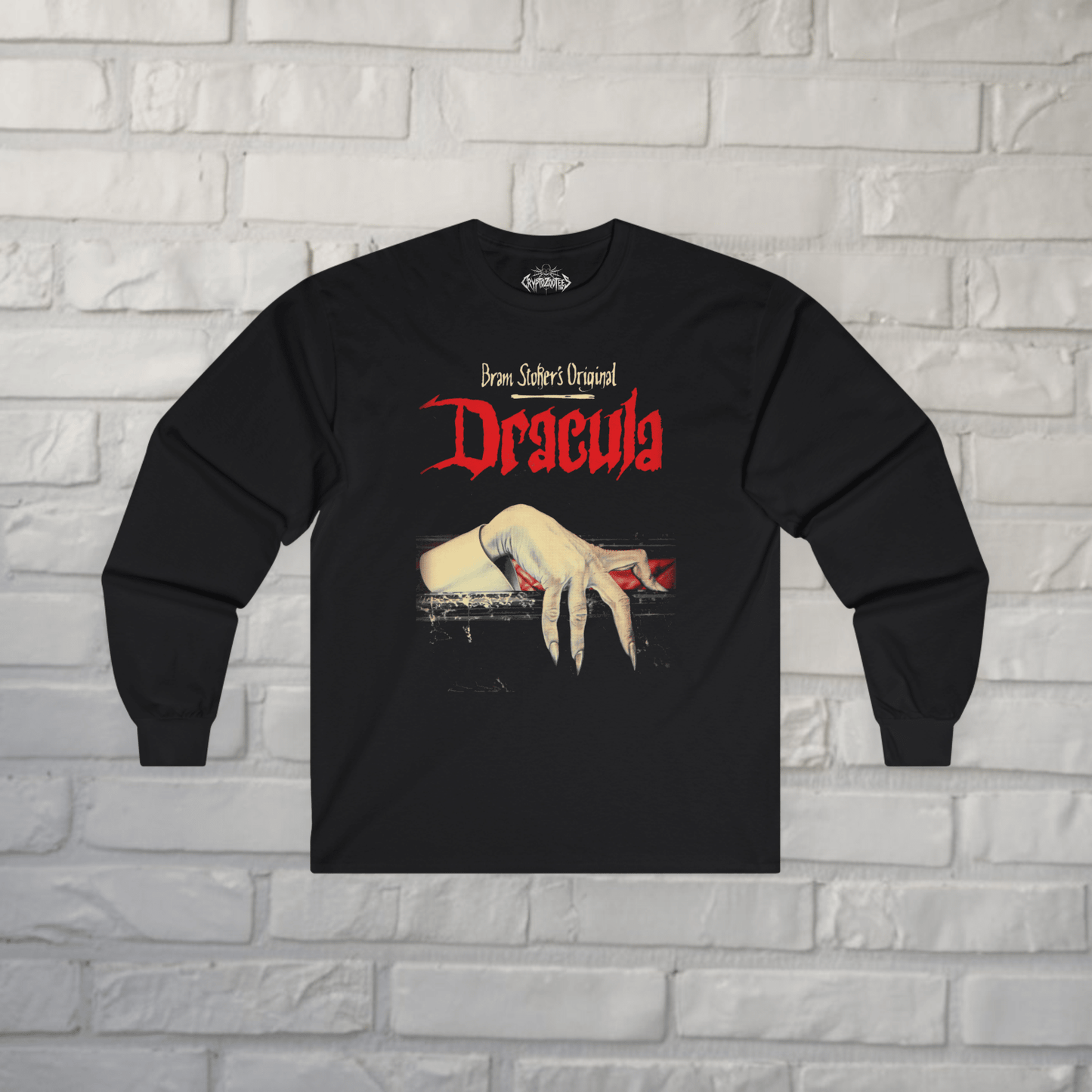 T-Shirt - Bram Stokers Dracula Long Sleeve | Horror, Books | Unisex Long Sleeve Tee - Guldan 2400 from Crypto Zoo Tees