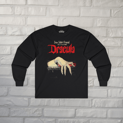 T-Shirt - Bram Stokers Dracula Long Sleeve | Horror, Books | Unisex Long Sleeve Tee - Guldan 2400 from Crypto Zoo Tees