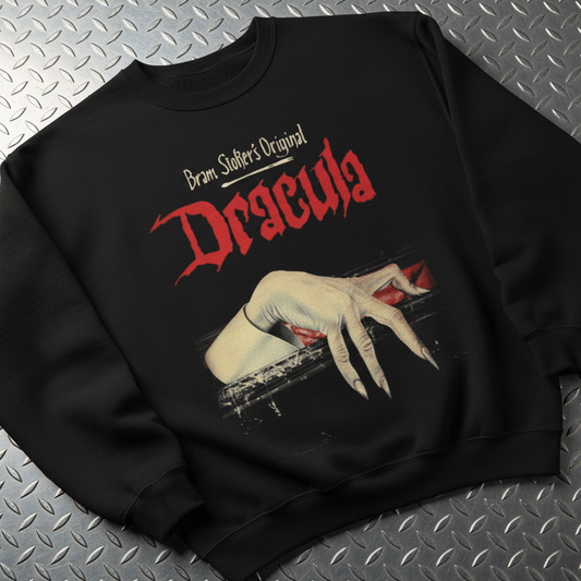 T-Shirt - Bram Stokers Dracula Sweatshirt | Horror, Books | Unisex Crewneck Sweatshirt - Gildan 18000 from Crypto Zoo Tees