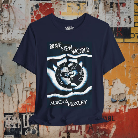 T-Shirt - Brave New World Book Cover Tee | Unisex T-shirt | Books, Literature | Aldous Huxley from Crypto Zoo Tees