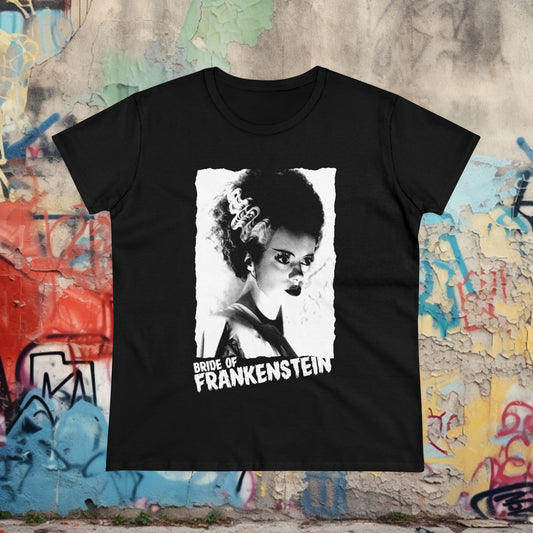 T-Shirt - Bride of Frankenstein Ladies Tee | Women's T-Shirt | Cotton Tee from Crypto Zoo Tees