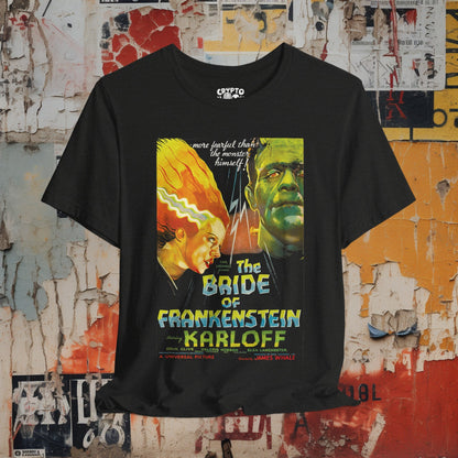 T - Shirt - Bride of Frankenstein Poster Tee | Movies and TV | Horror | Bella + Canvas Unisex T - shirt from Crypto Zoo Tees