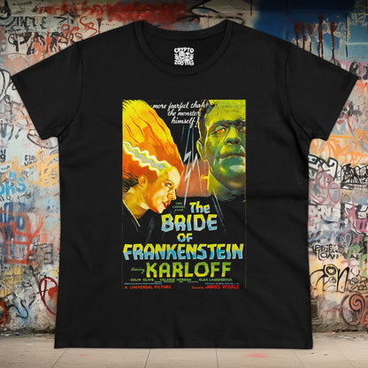 T-Shirt - Bride of Frankenstein Poster Tee | Movies and TV | Horror | Ladies Racerback Tank Top from Crypto Zoo Tees