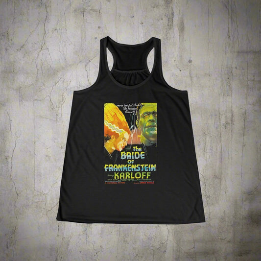 Tank Top - Bride of Frankenstein Poster Tee | Movies and TV | Horror | Ladies Racerback Tank Top from Crypto Zoo Tees