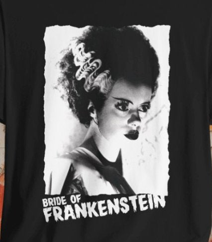 T-Shirt - Bride Of Frankenstein Shirt | Bella + Canvas Unisex T-shirt from Crypto Zoo Tees