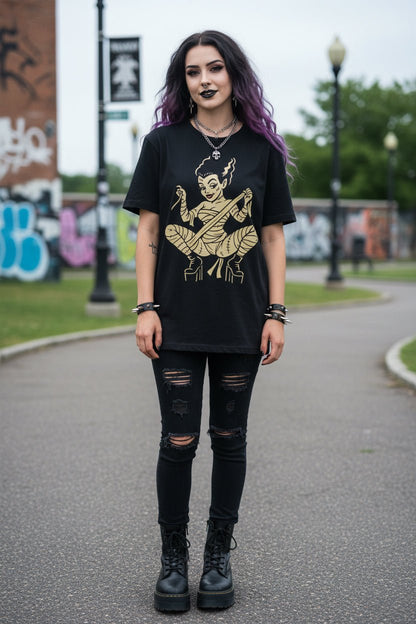 T-Shirt - Bride of Frankenstein | Unisex T-shirt (Bella+Canvas 3001) | Halloween, Horror | Rockabilly, Punk from Crypto Zoo Tees