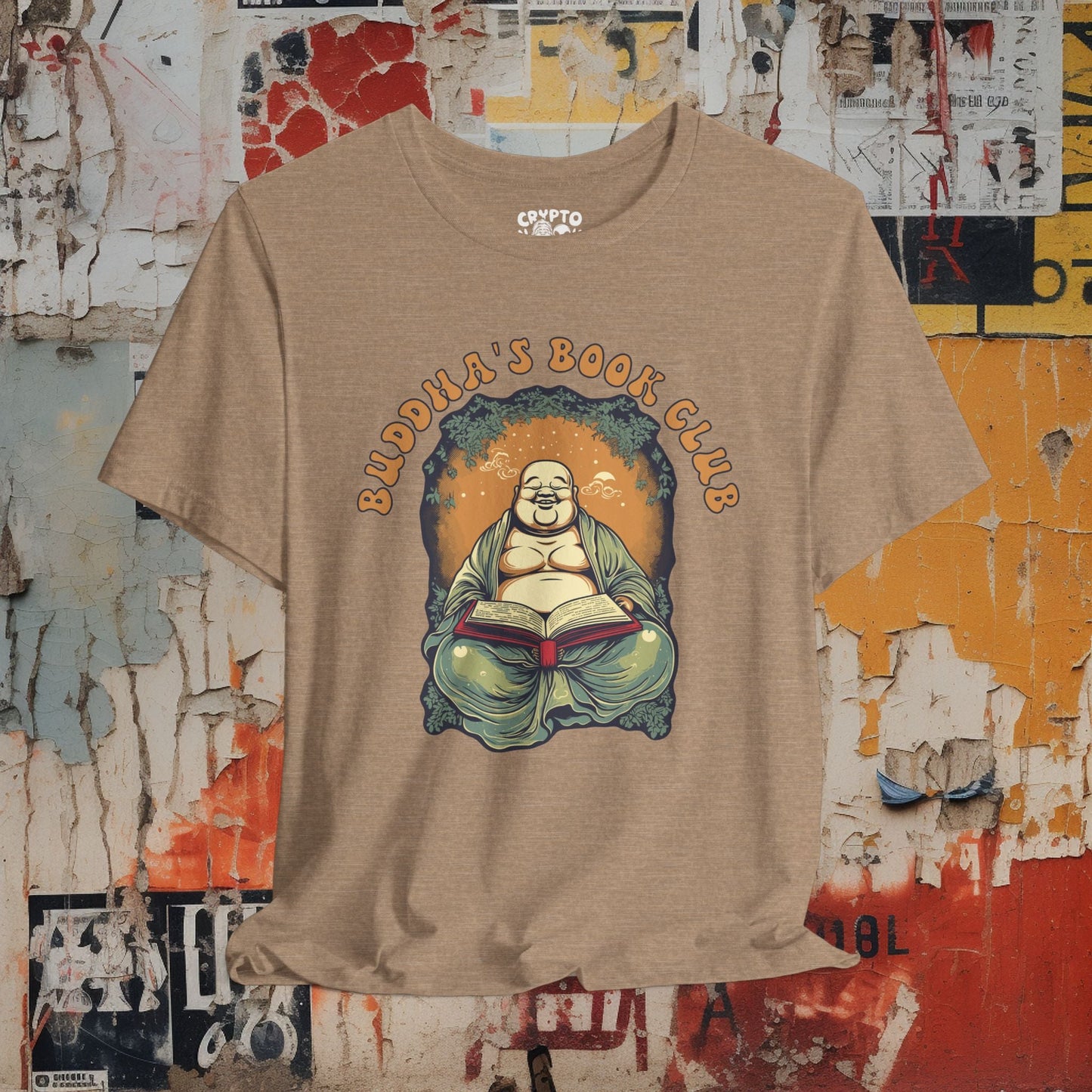 T-Shirt - Buddha's Book Club Tee | Unisex T-shirt | Spiritual, Books | Zen, Funny from Crypto Zoo Tees