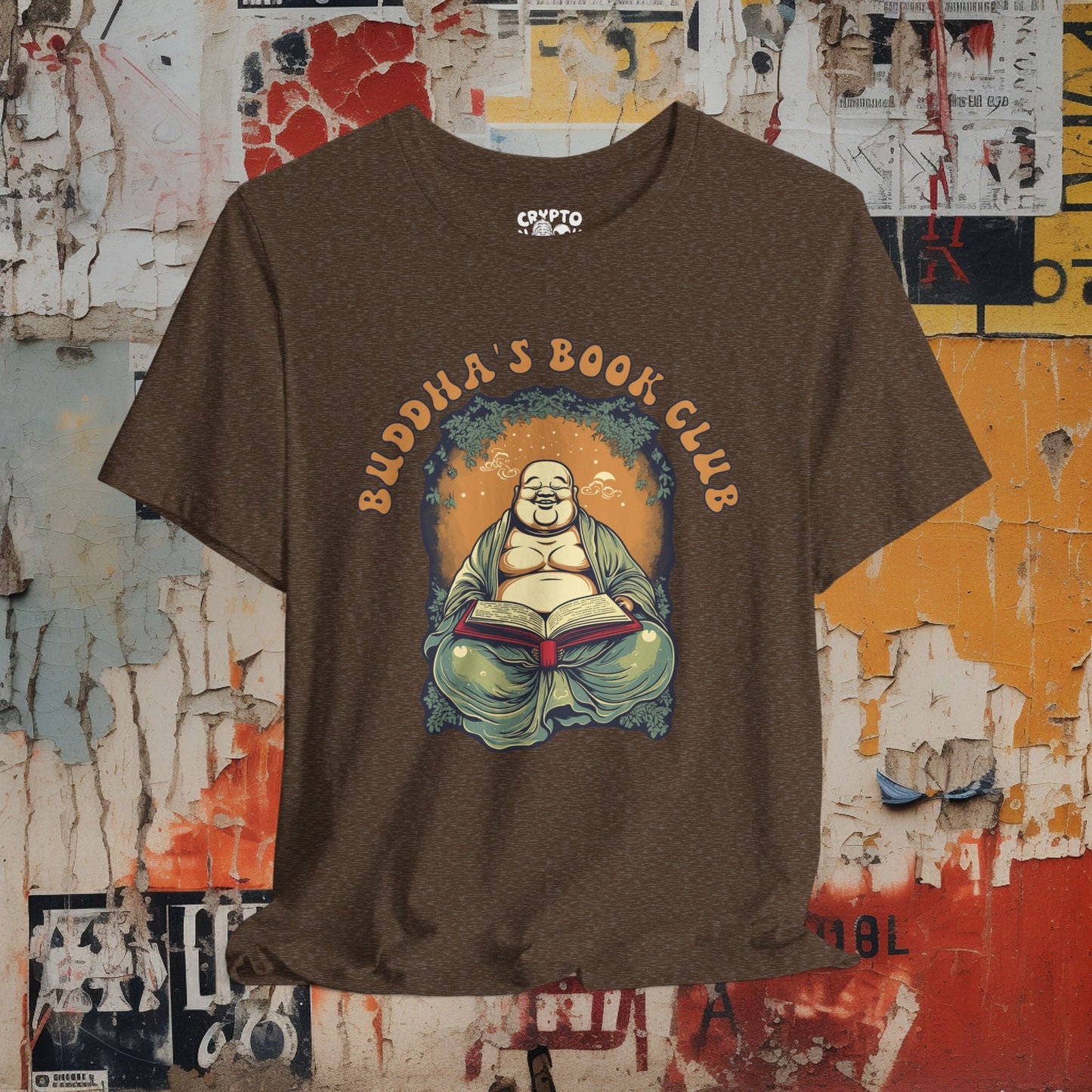 T-Shirt - Buddha's Book Club Tee | Unisex T-shirt | Spiritual, Books | Zen, Funny from Crypto Zoo Tees