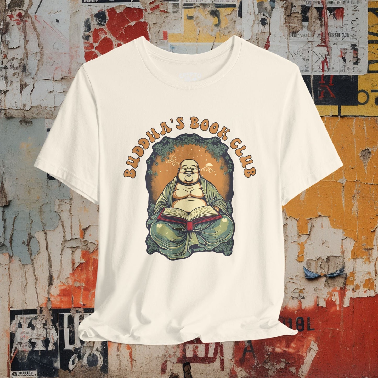 T-Shirt - Buddha's Book Club Tee | Unisex T-shirt | Spiritual, Books | Zen, Funny from Crypto Zoo Tees