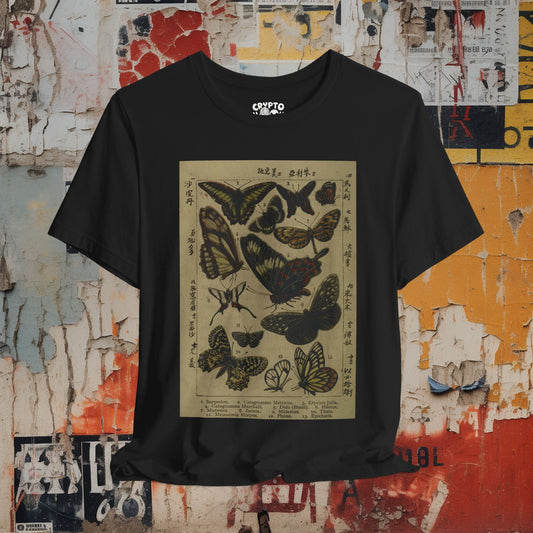 T-Shirt - Butterfly Ephemera Tee | Unisex T-shirt | Nature, Art | Vintage, Retro from Crypto Zoo Tees