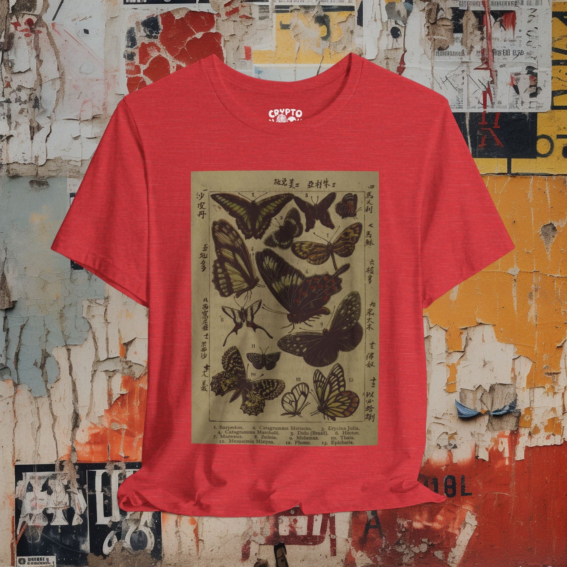 T-Shirt - Butterfly Ephemera Tee | Unisex T-shirt | Nature, Art | Vintage, Retro from Crypto Zoo Tees