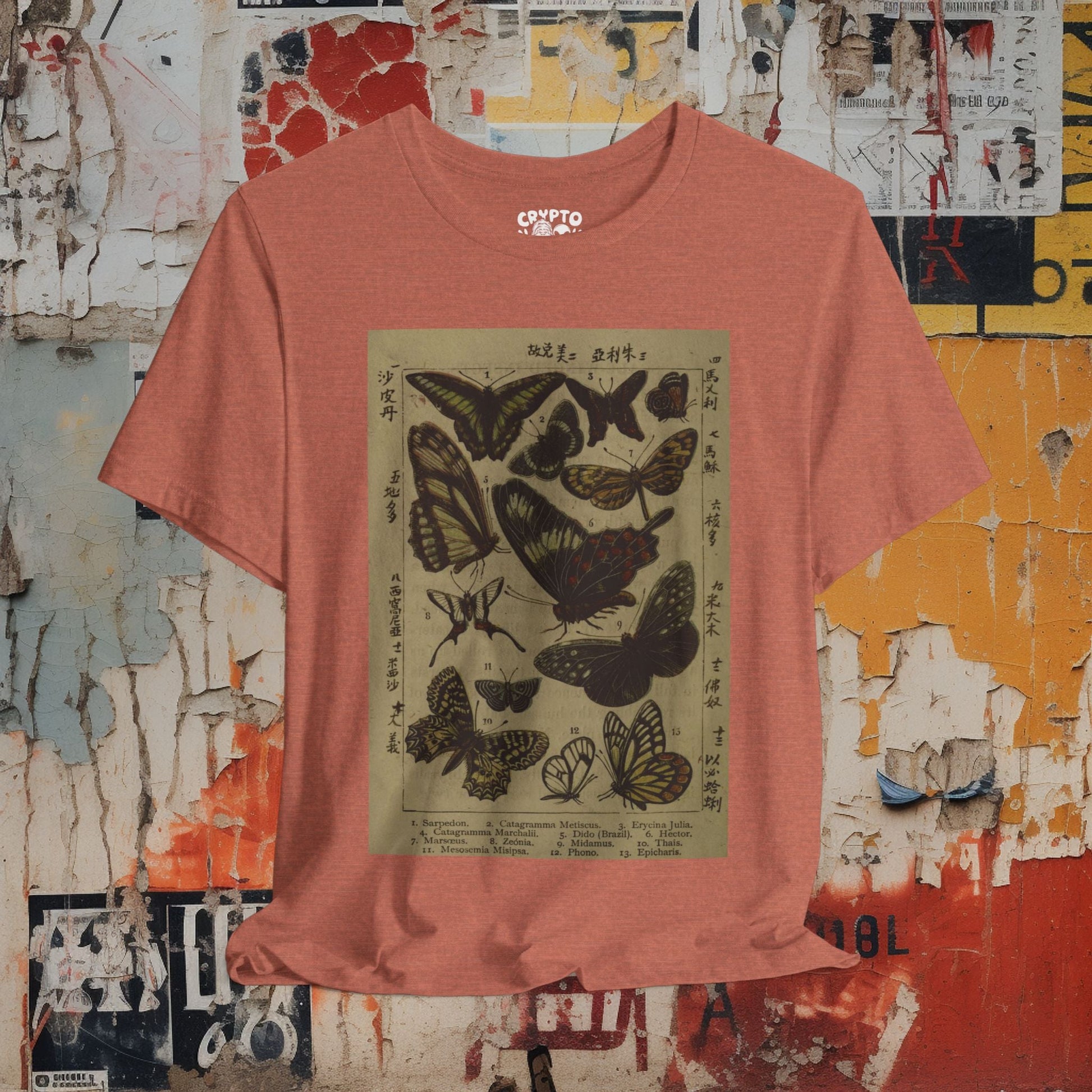 T-Shirt - Butterfly Ephemera Tee | Unisex T-shirt | Nature, Art | Vintage, Retro from Crypto Zoo Tees