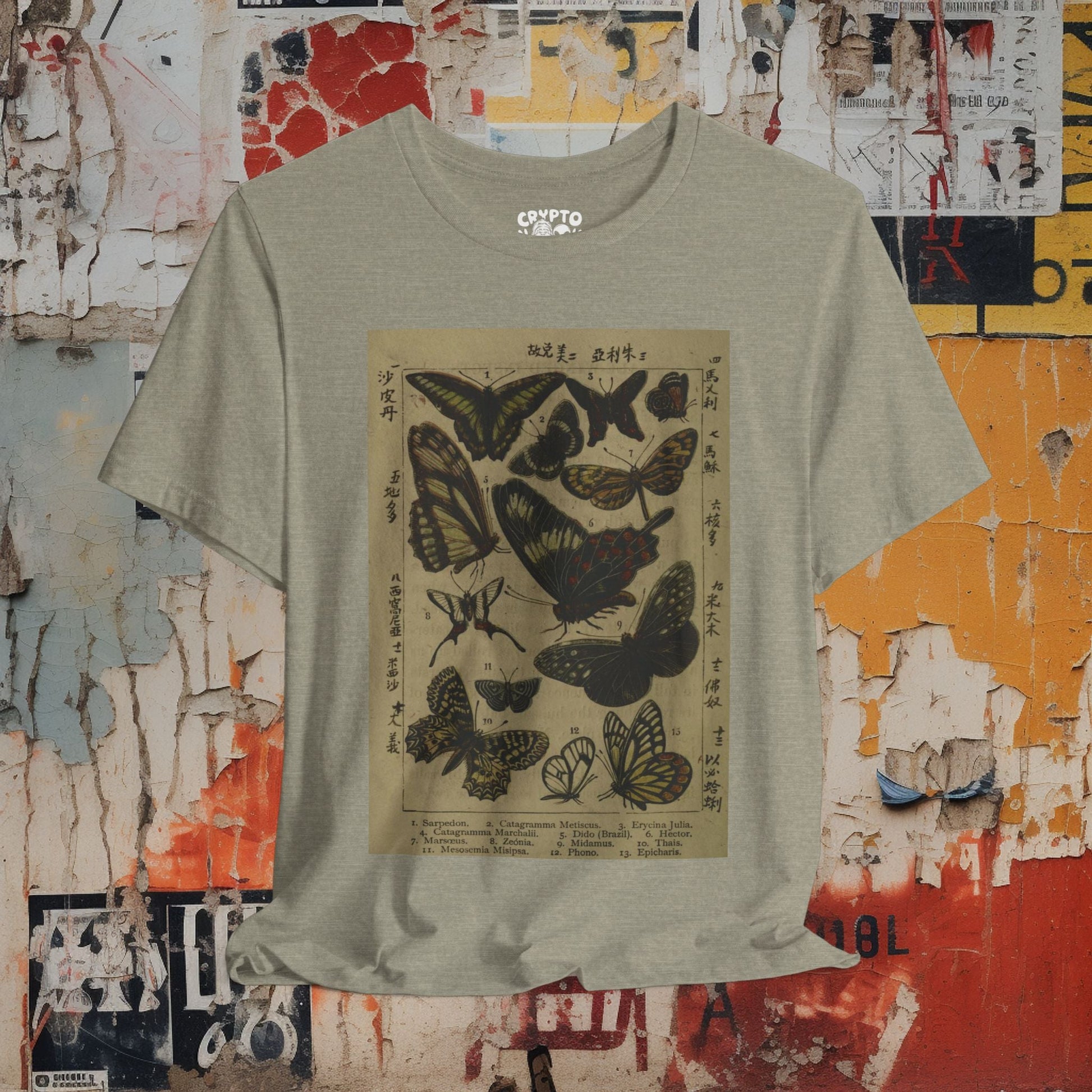 T-Shirt - Butterfly Ephemera Tee | Unisex T-shirt | Nature, Art | Vintage, Retro from Crypto Zoo Tees