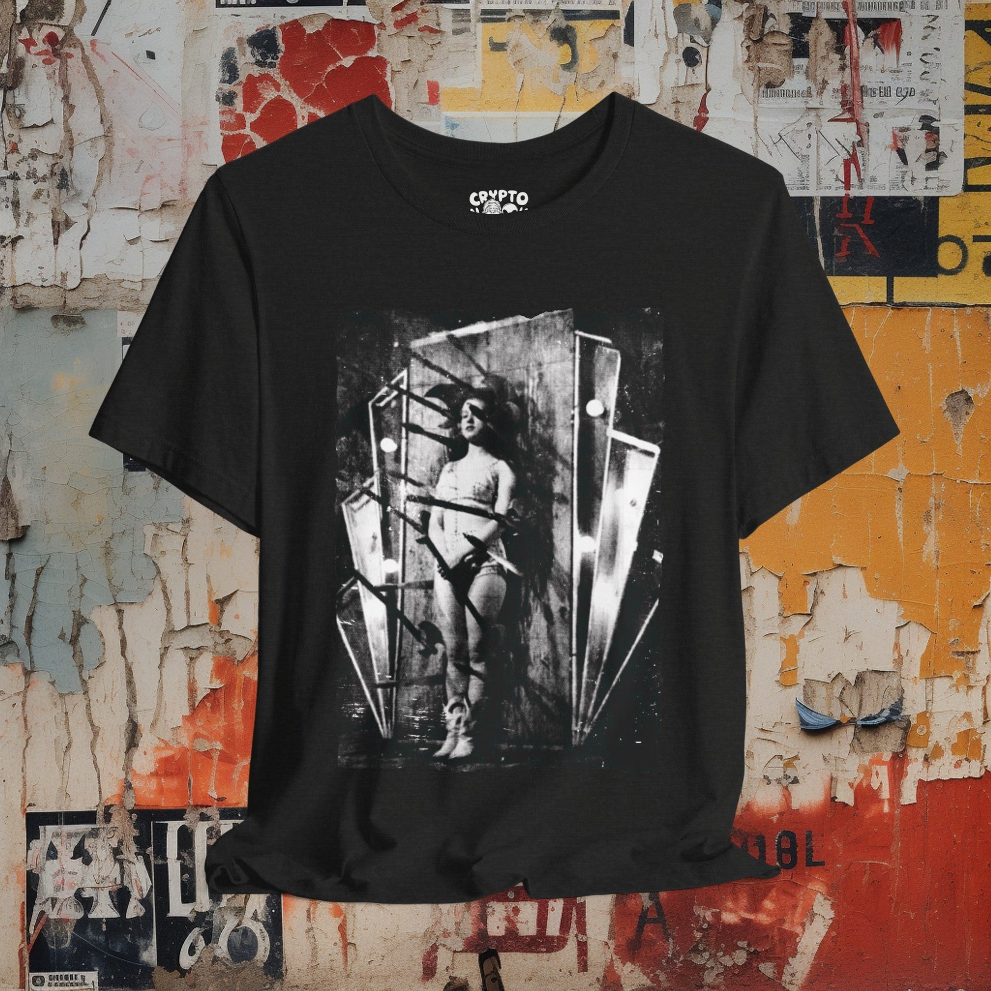 T-Shirt - Carnival Knifethrower | Bella + Canvas Unisex T-shirt from Crypto Zoo Tees