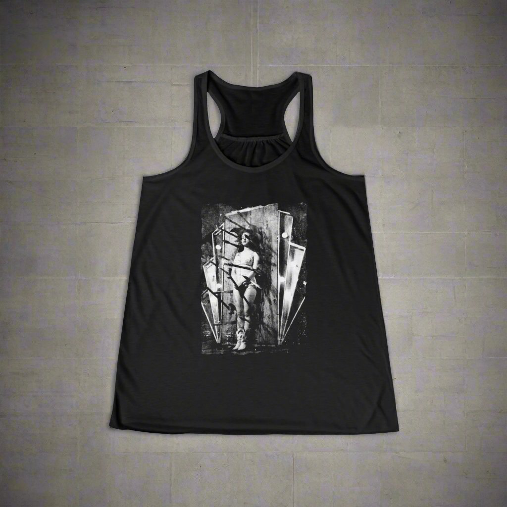 Tank Top - Carnival Knifethrower | Ladies Racerback Tank Top from Crypto Zoo Tees