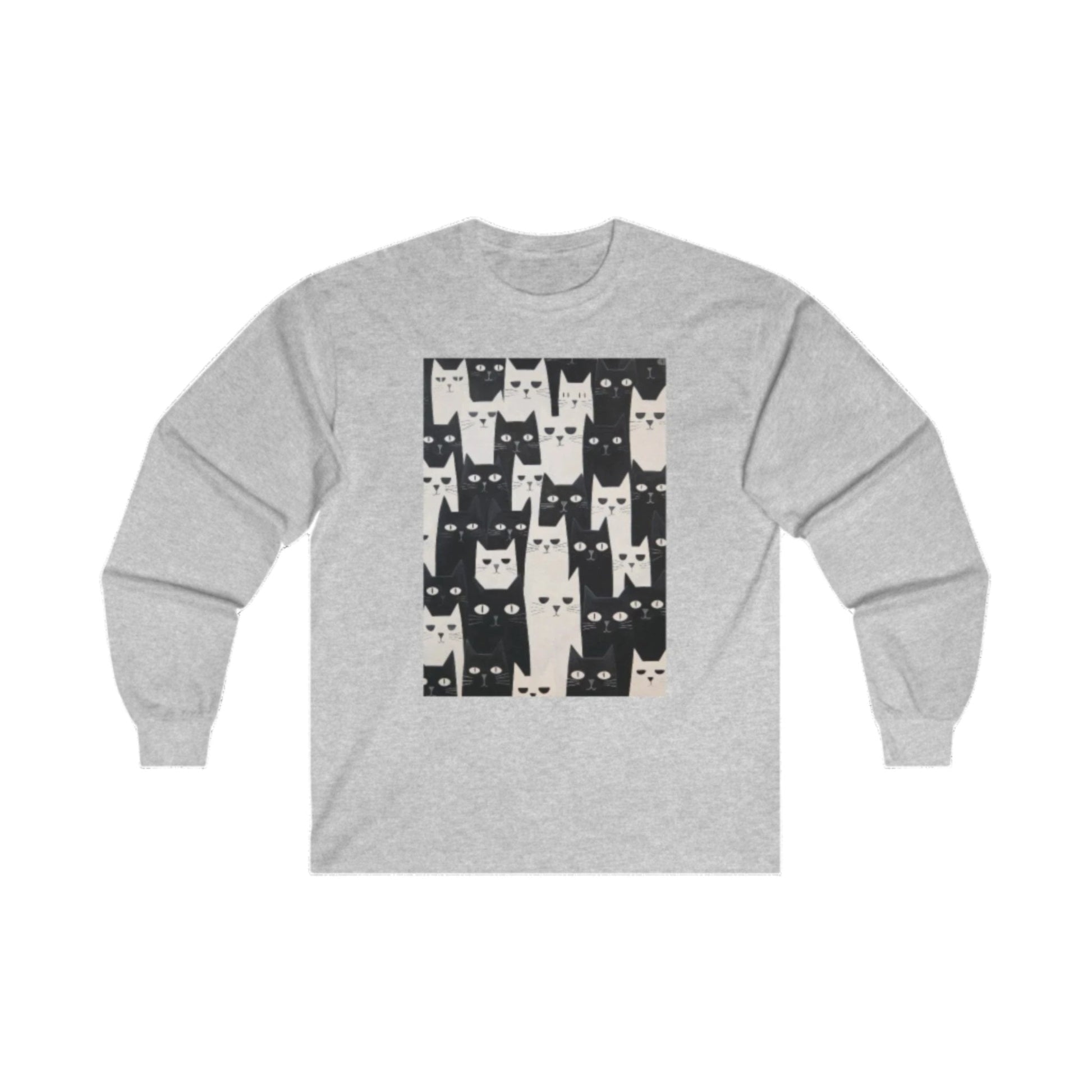 Long - sleeve - Cat Pattern | Long Sleeve T-shirt from Crypto Zoo Tees