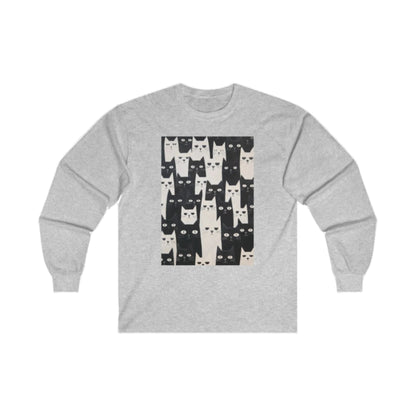 Long - sleeve - Cat Pattern | Long Sleeve T-shirt from Crypto Zoo Tees