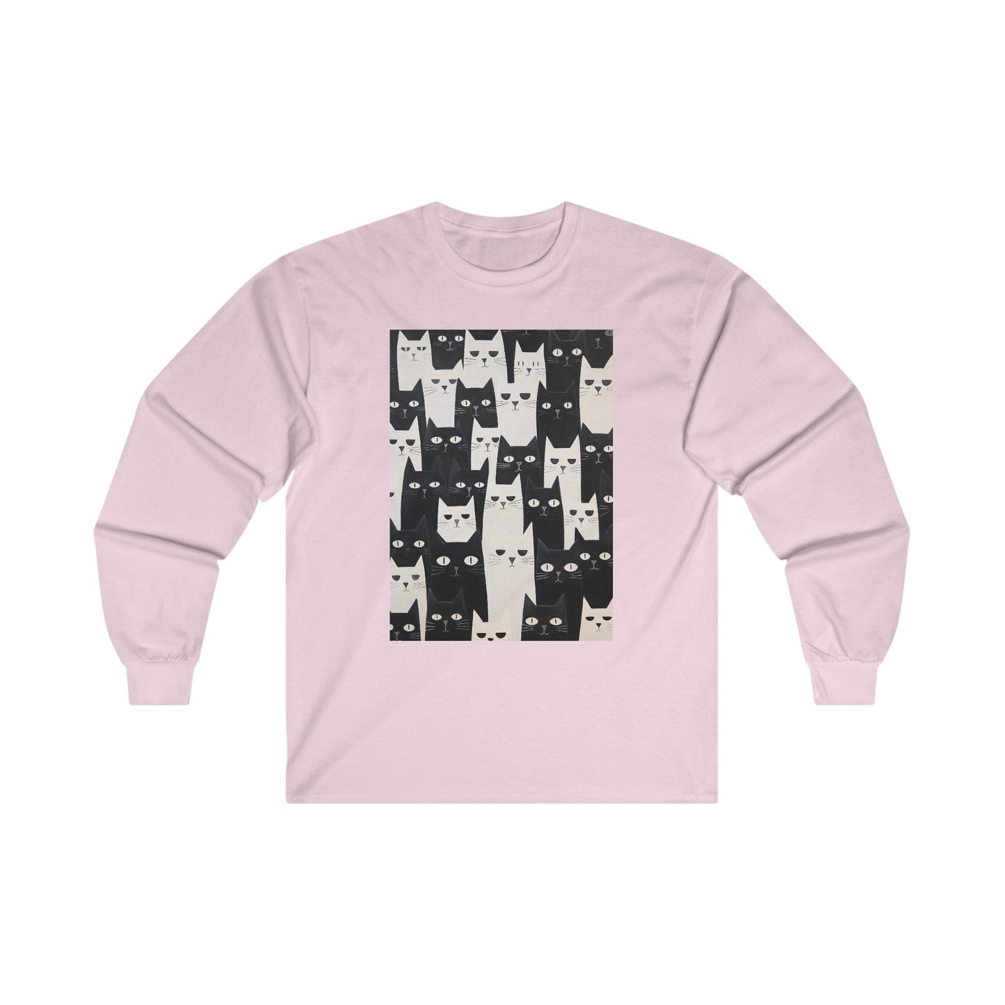 Long - sleeve - Cat Pattern | Long Sleeve T-shirt from Crypto Zoo Tees