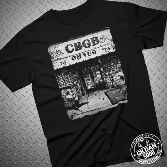 T-Shirt - CBGB Storefront Punk Shirt | Unisex Heavy Cotton - Gildan 5000 | Music | Punk from Crypto Zoo Tees