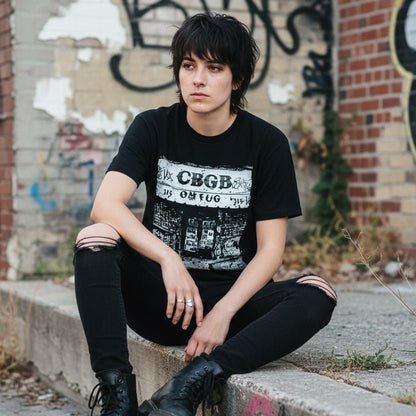 T-Shirt - CBGB Storefront Punk Shirt | Unisex Heavy Cotton - Gildan 5000 | Music | Punk from Crypto Zoo Tees