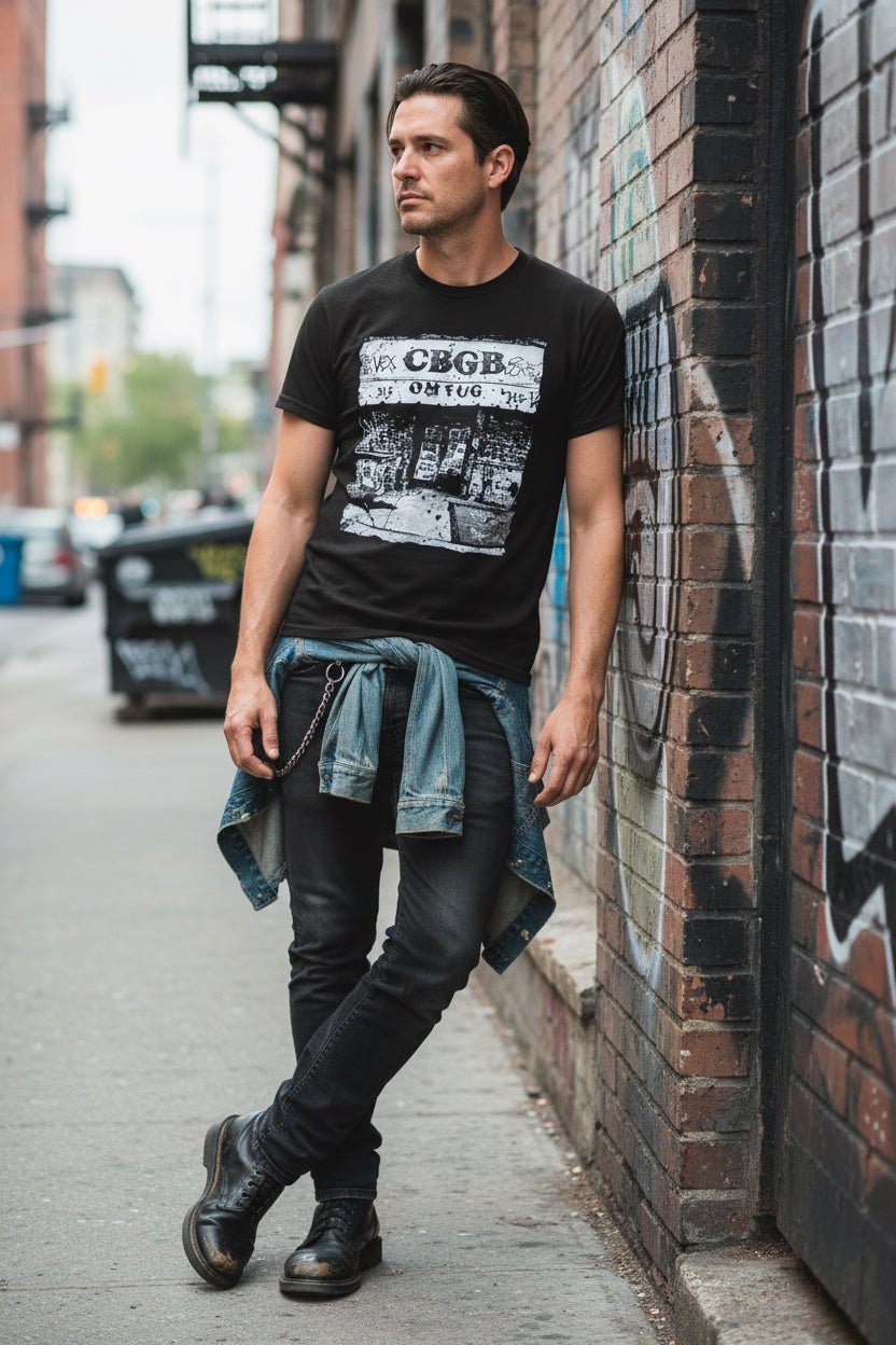 T-Shirt - CBGB Storefront Punk Shirt | Unisex Heavy Cotton - Gildan 5000 | Music | Punk from Crypto Zoo Tees