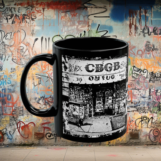 Mug - CBGB Vintage Punk Streetview Cup | 11oz Coffee Mug | Cup from Crypto Zoo Tees