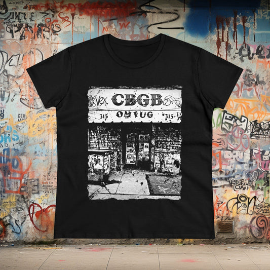 T-Shirt - CBGB Vintage Punk Streetview Ladies Tee | Women's T-Shirt | Cotton Tee from Crypto Zoo Tees
