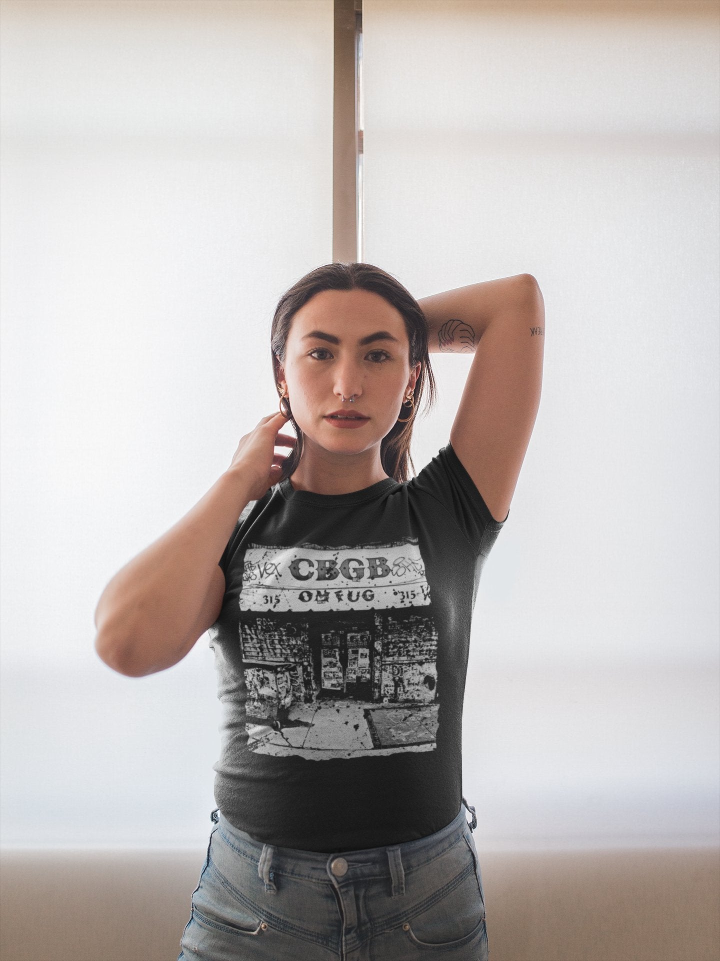 T-Shirt - CBGB Vintage Punk Streetview Ladies Tee | Women's T-Shirt | Cotton Tee from Crypto Zoo Tees