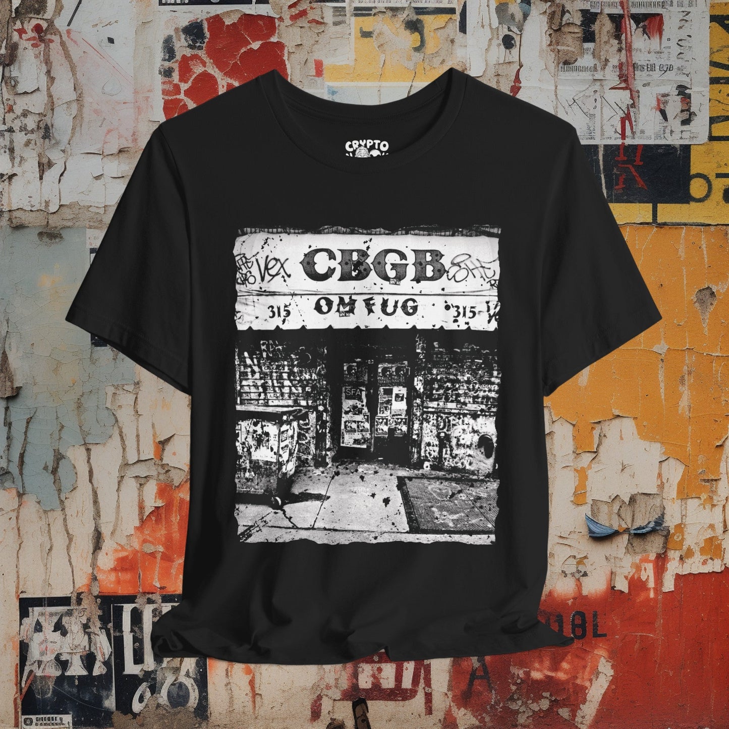 T-Shirt - CBGB Vintage Punk Tee | Bella + Canvas Unisex T-shirt from Crypto Zoo Tees