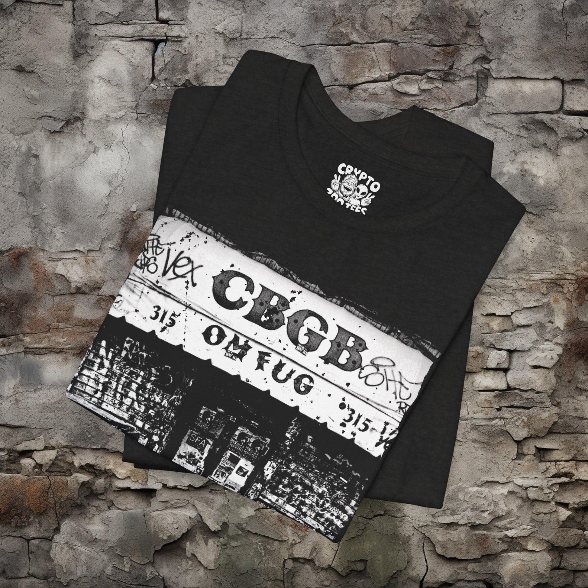 T-Shirt - CBGB Vintage Punk Tee | Bella + Canvas Unisex T-shirt from Crypto Zoo Tees