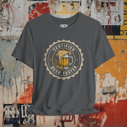 T-Shirt - Certified Beer Taster Tee | Bella + Canvas Unisex T-shirt from Crypto Zoo Tees