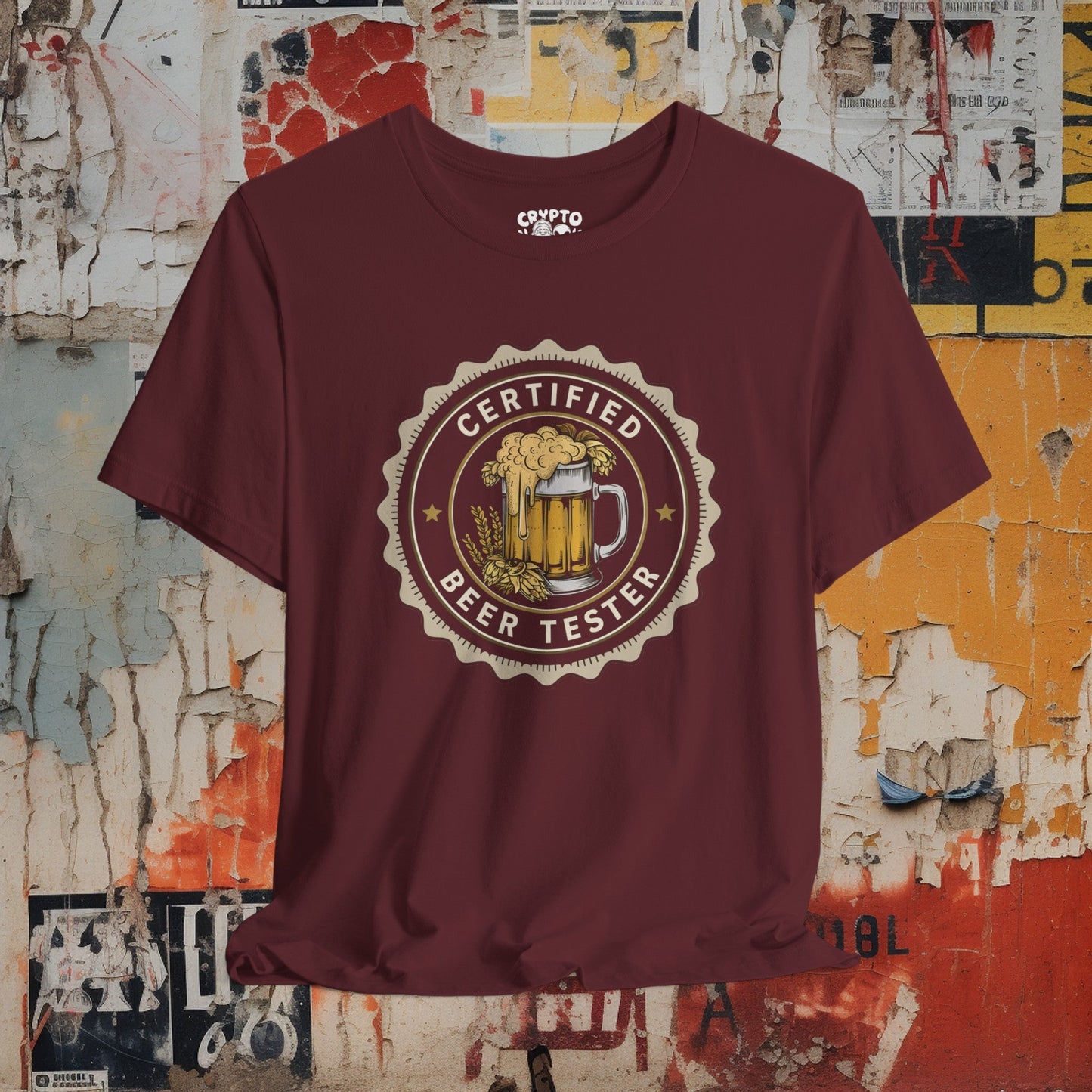 T-Shirt - Certified Beer Taster Tee | Bella + Canvas Unisex T-shirt from Crypto Zoo Tees