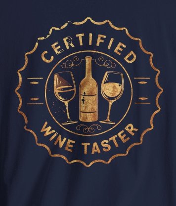 T-Shirt - Certified Wine Taster Shirt | Bella+Canvas T-shirt | Funny Tee from Crypto Zoo Tees