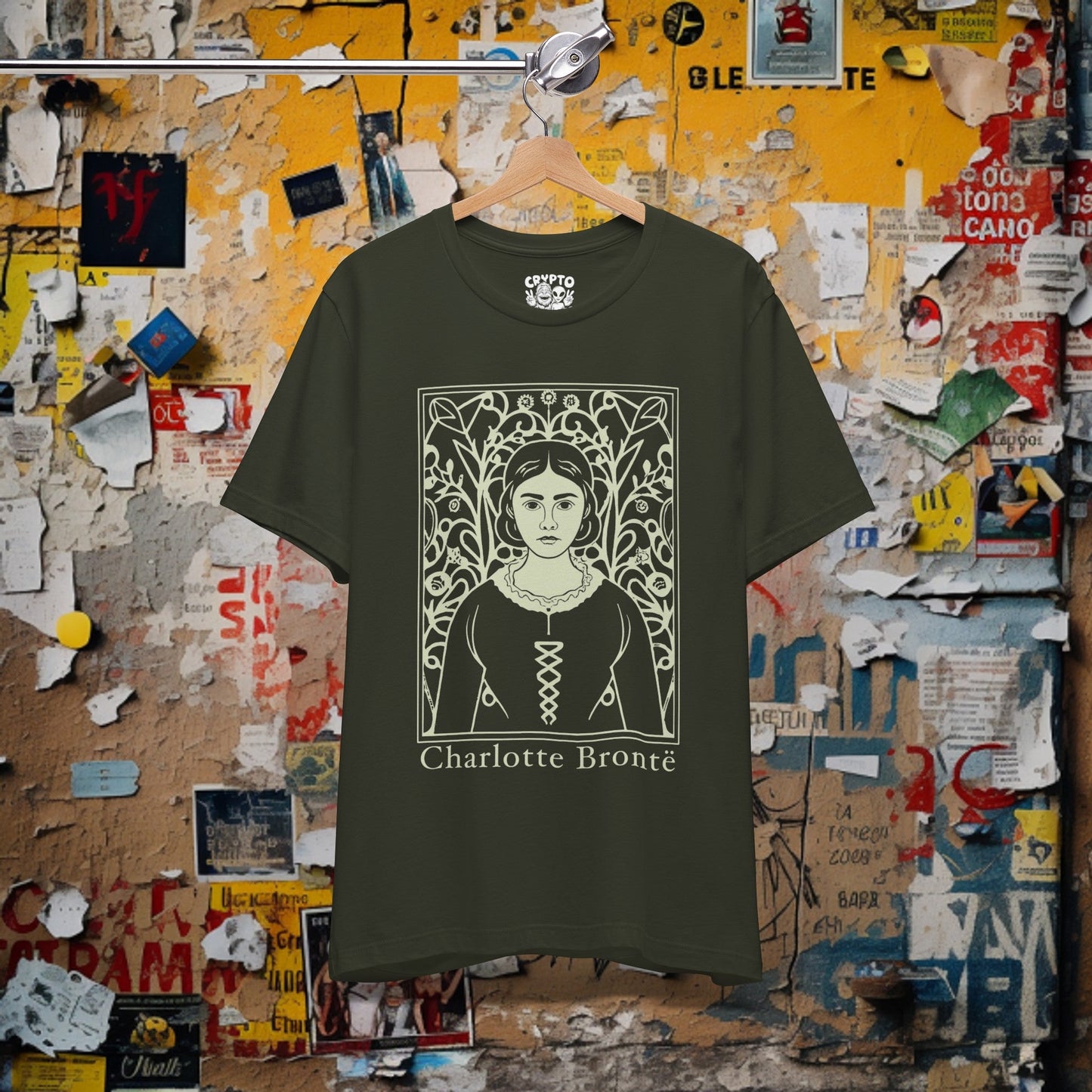 T-Shirt - Charlotte Bronte Author T-shirt | Bella + Canvas Unisex T-shirt from Crypto Zoo Tees